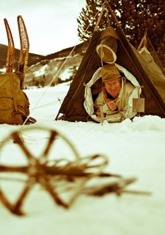 Chris in 10th mtn Tent