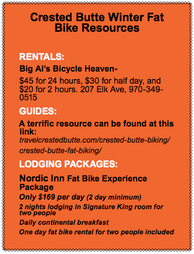 Crested Butte Fat Biking Resources