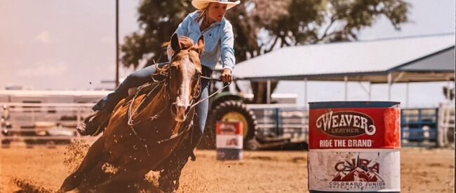 Mountain Town Magazine Issue 43 - A Night at the Rodeo - Ashley Smith barrel racing